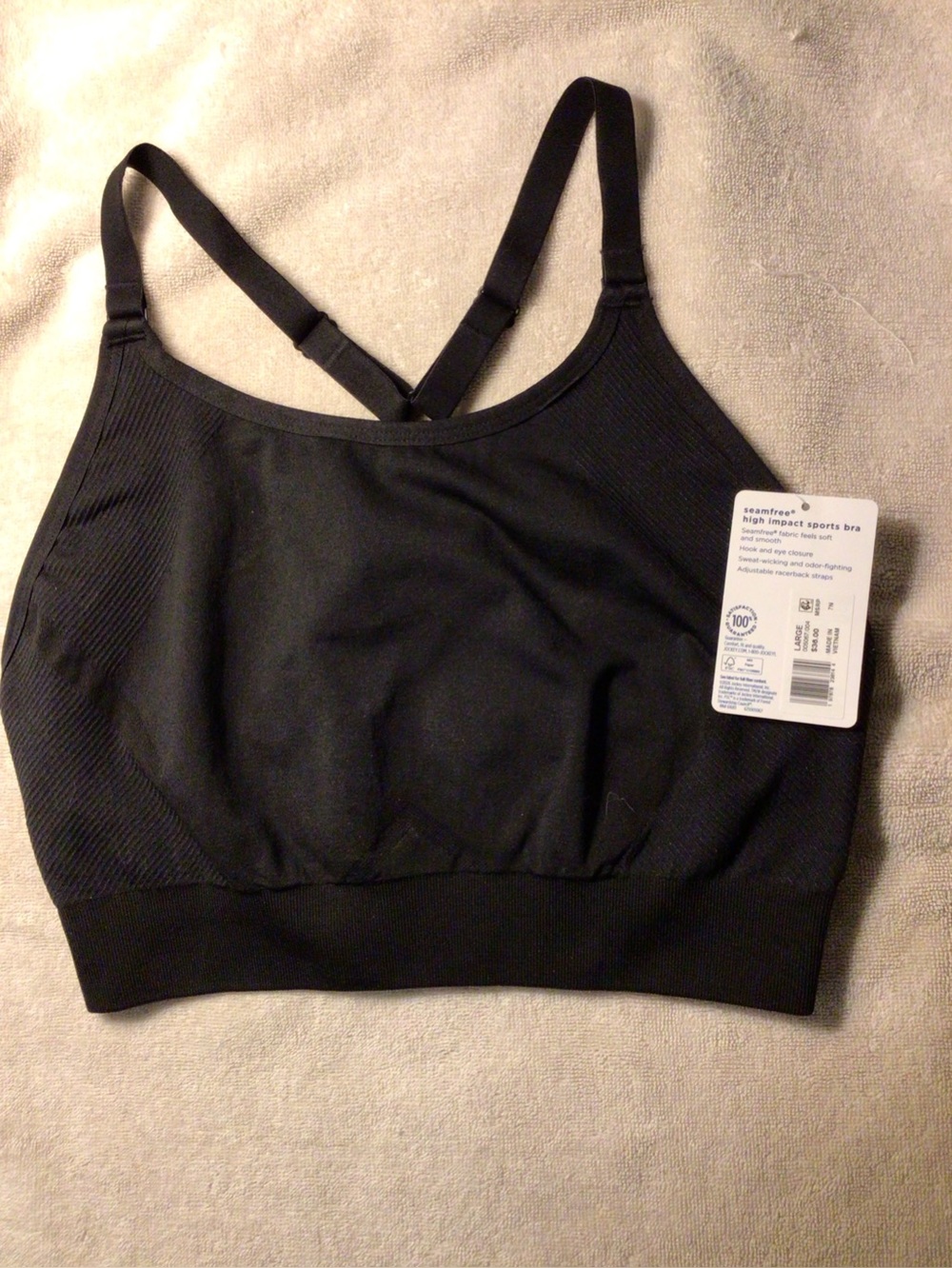 Jockey Seamfree high impact sports bra NWT Large
